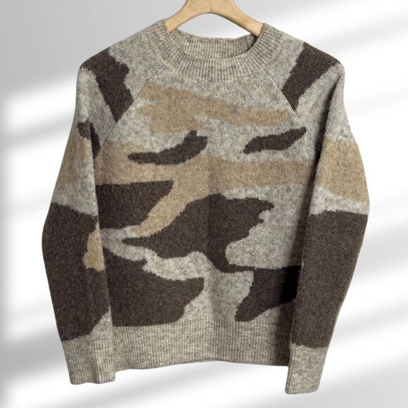 RD Style Sweaters - RD Style Anthropologie Brown/Tan Camo Pullover Sweater | Size XS